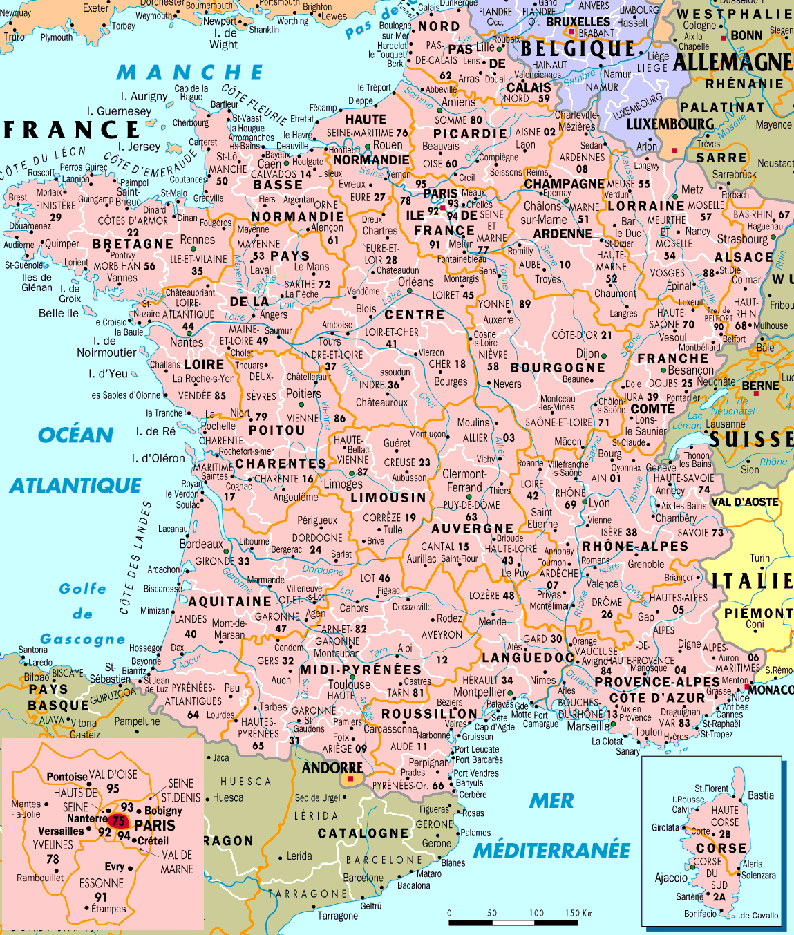 Carte De France Departements Et Villes Vacances Guide Voyage Images 159460 Hot Sex Picture 3501